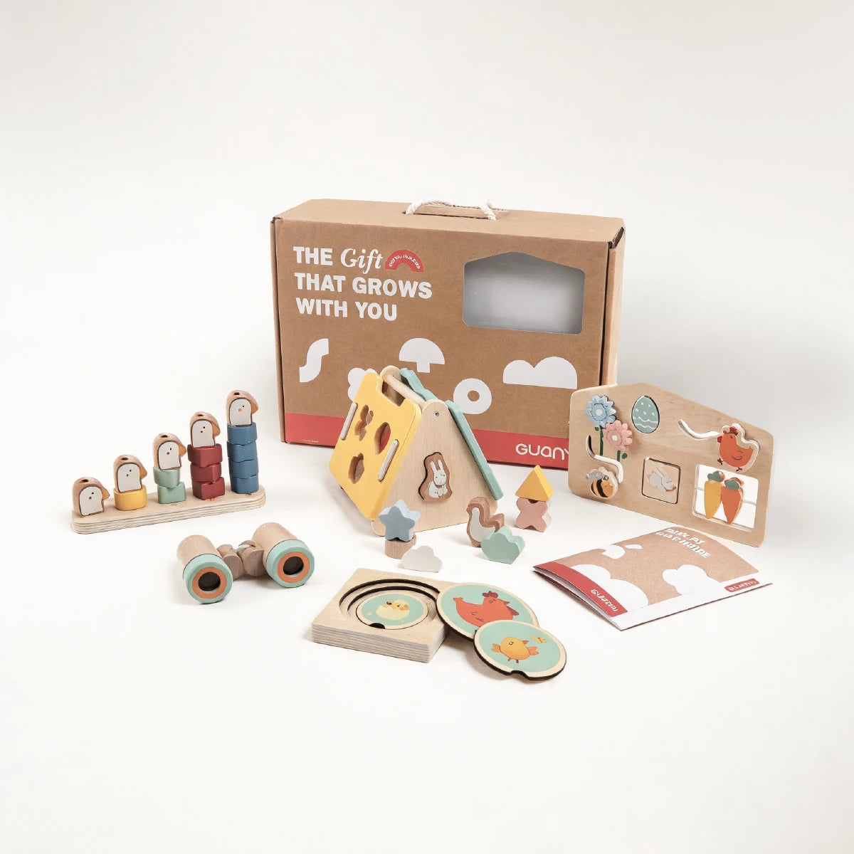 The Explorer Growing Play Box - Montessori Wooden Toy Set for Toddlers 19-21M+