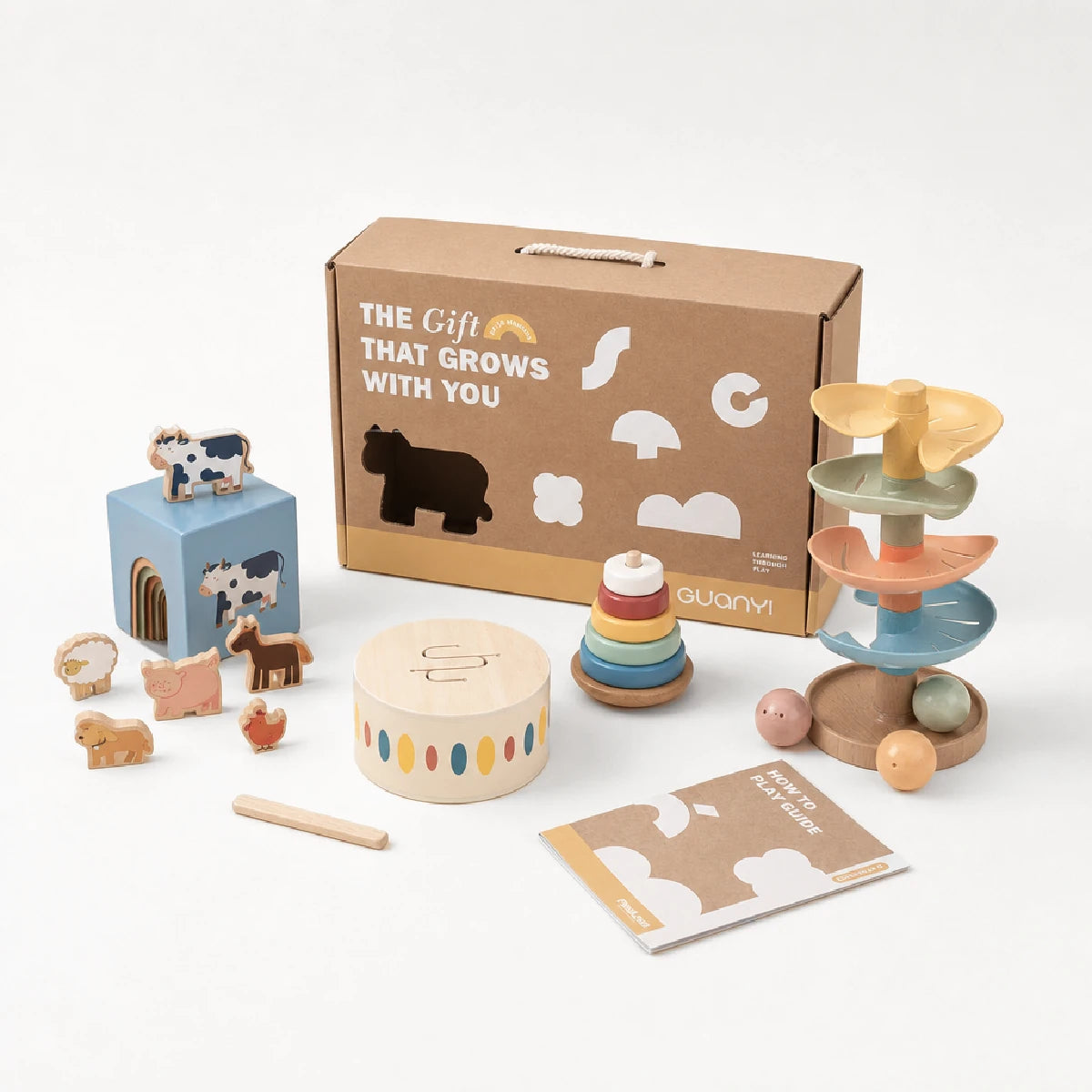 The Talker Growing Play Box - Montessori Wooden Toy Set for Toddlers 13-15M+