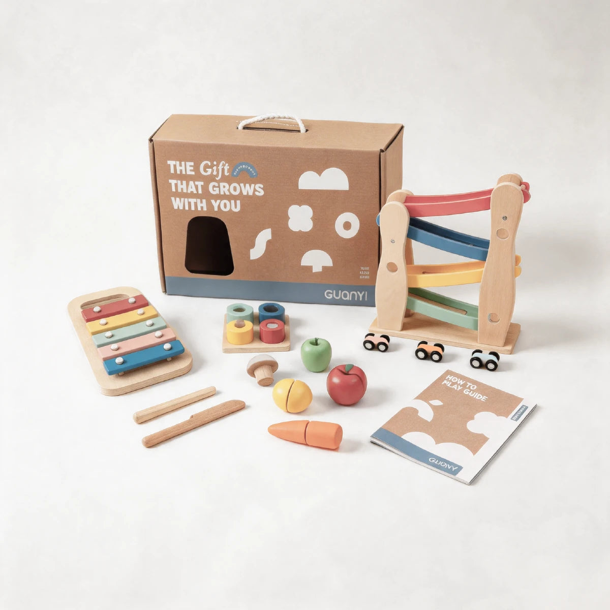 The Player Growing Play Box - Montessori Wooden Toy Set for Toddlers 16-18M+
