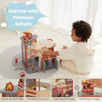 Guanyi Toys Fire Station Playset - Role Play Toy for Kids - Firefighter Set with Accessories - product view