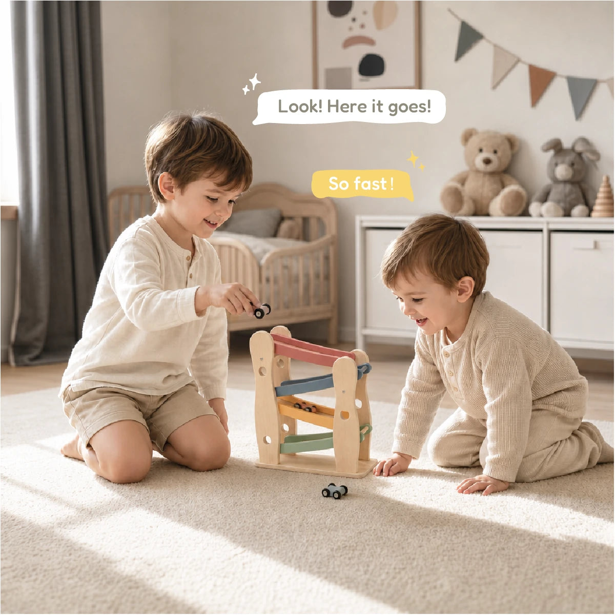 The Player Growing Play Box - Montessori Wooden Toy Set for Toddlers 16-18M+
