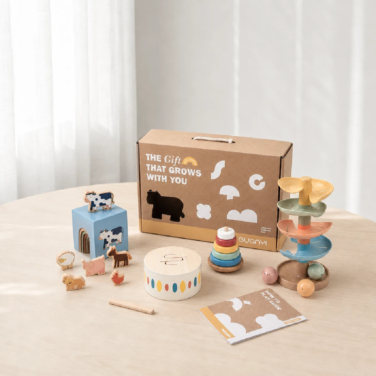 The Talker Growing Play Box - Montessori Wooden Toy Set for Toddlers 13-15M+