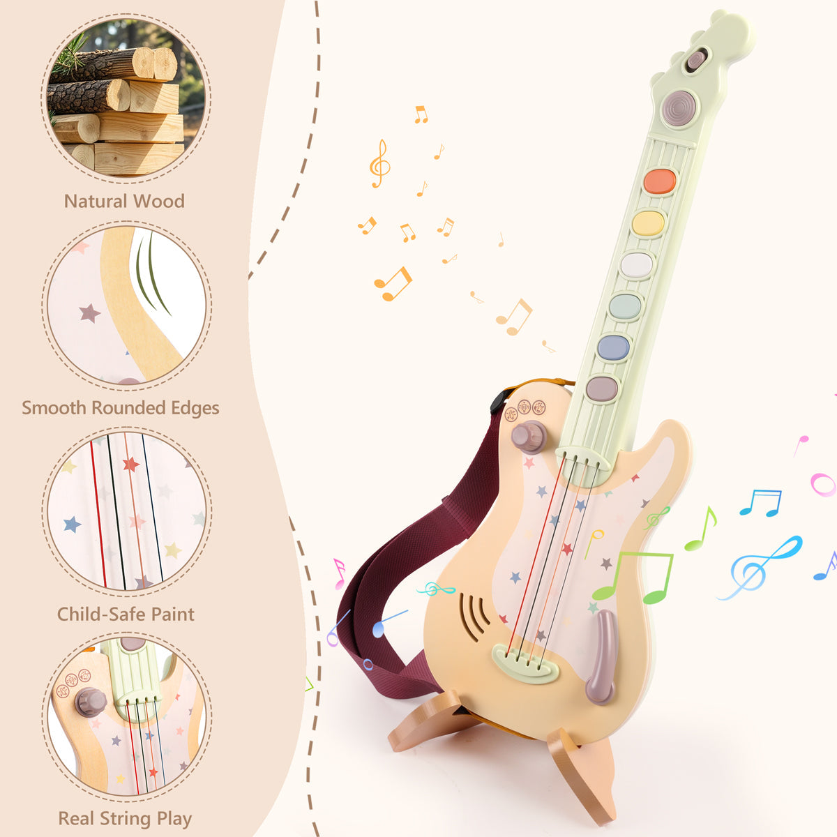 Guanyi Toys Rock Electronic Guitar - Musical Toys for Kids 3Y+ - product view