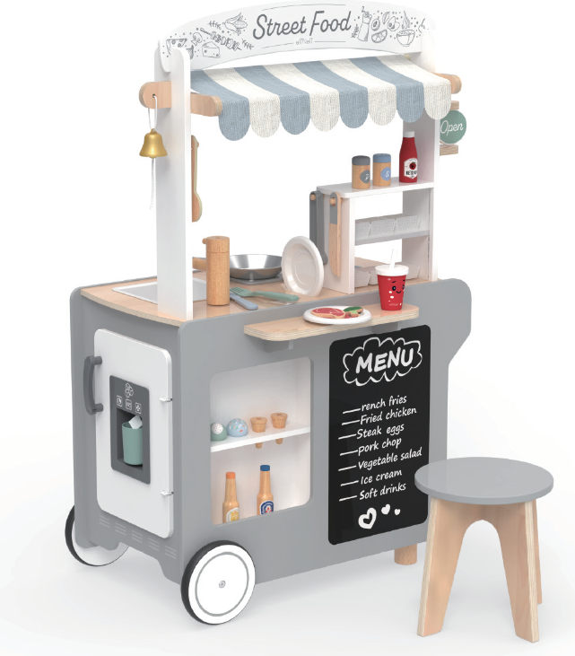 Guanyi Toys Street Food Cart Set of 44 - product view