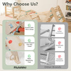 4-in-1 Climbing Station - safety details with rounded edges and water-based finish