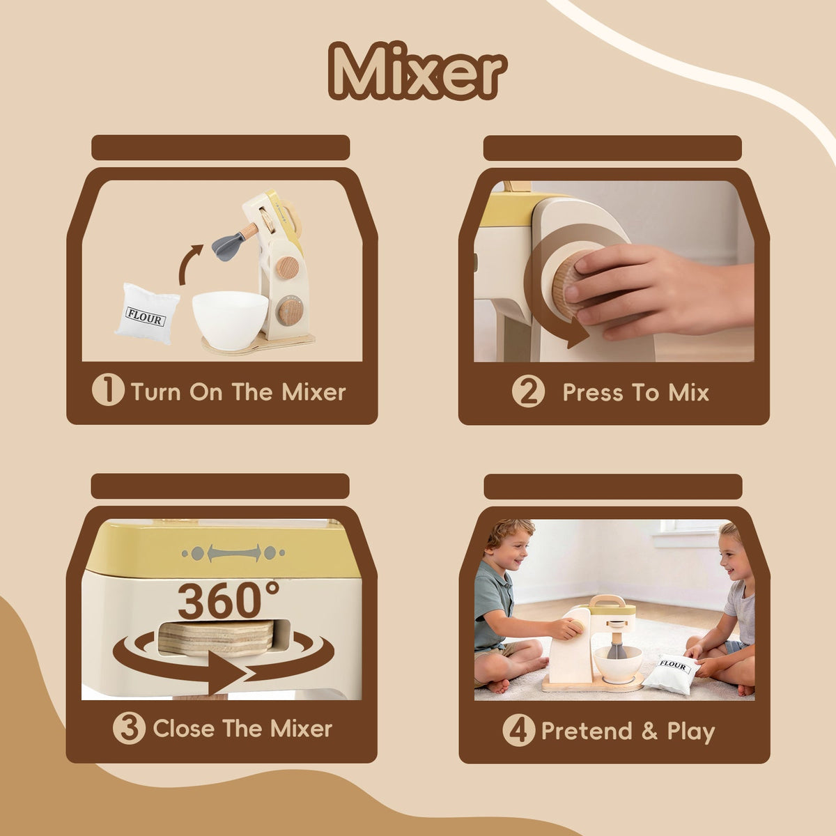 Guanyi Toys Mixer Toy - Kitchen Role Play Toy for Pretend Cooking - product view