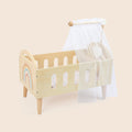 Wooden doll crib with rainbow and canopy by Guanyi Toys