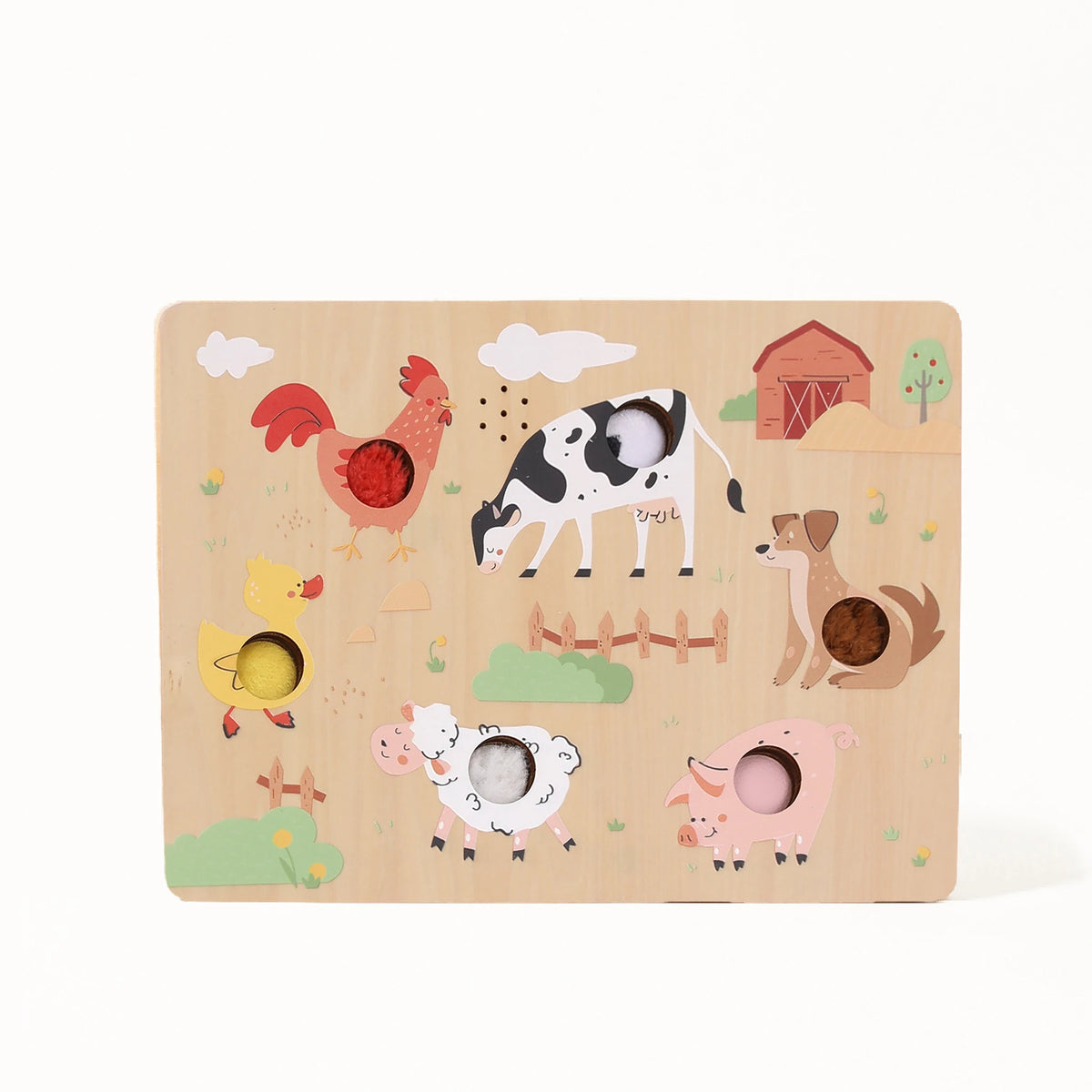 Farm Touch & Sound Wooden Puzzle - 01b board front view