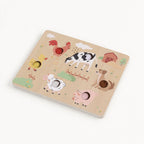 Farm Touch & Sound Wooden Puzzle - board tilted full view