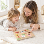 Farm Touch & Sound Wooden Puzzle - mom and child floor play duplicate