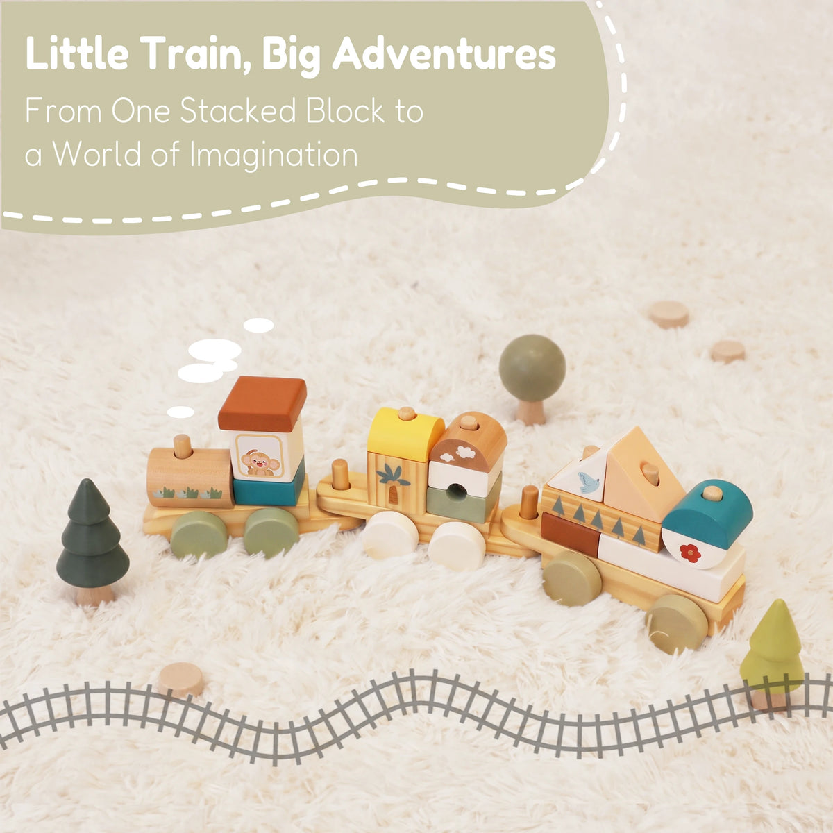 Play Train Blocks - gty25375 b montessori block rug with tracks
