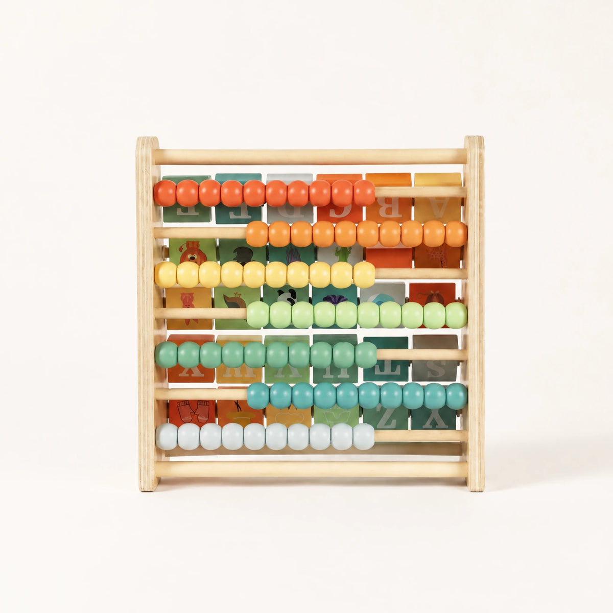 2-in-1 Abacus Stand & Alphabet Abacus - back view counting beads