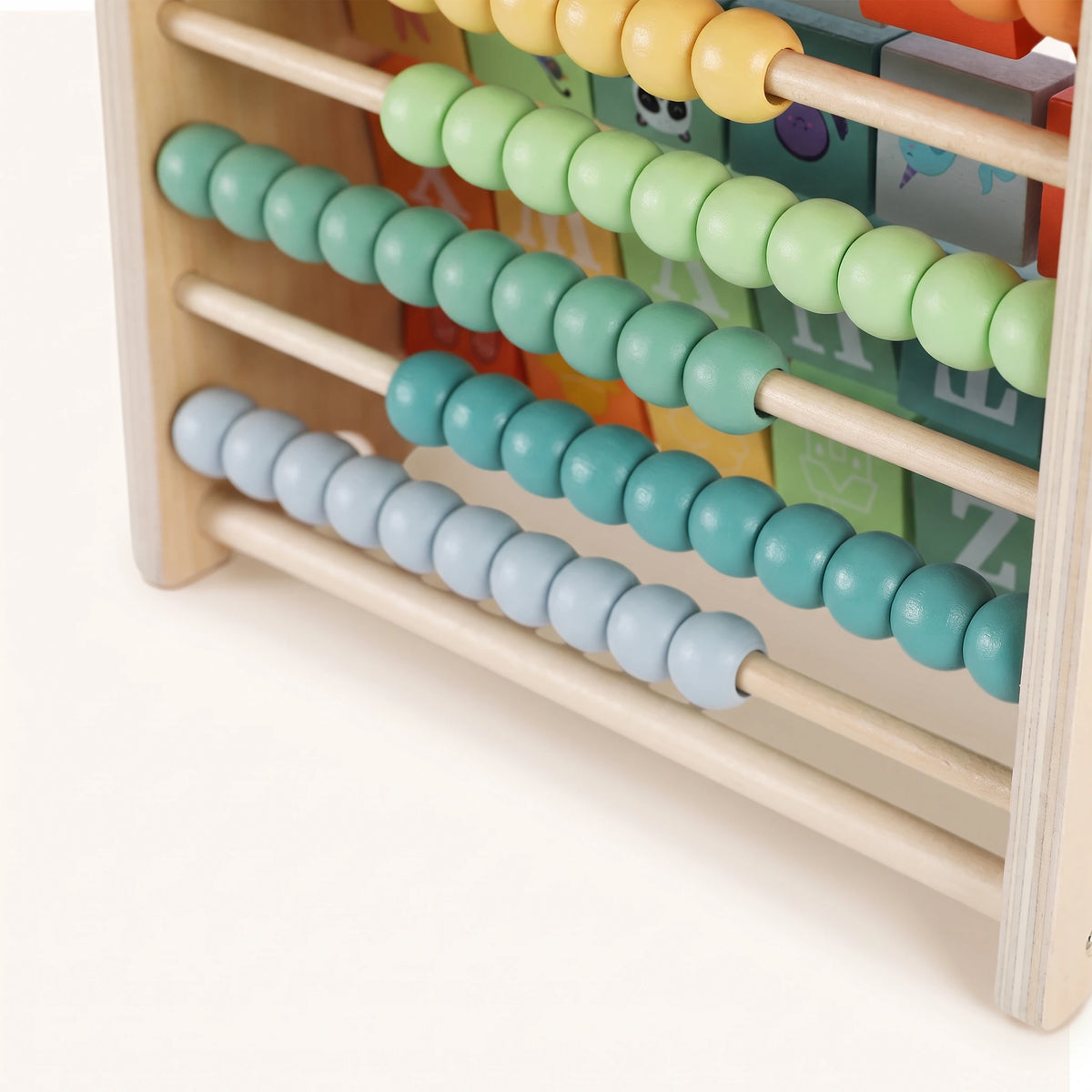 2-in-1 Abacus Stand & Alphabet Abacus - beads close up
