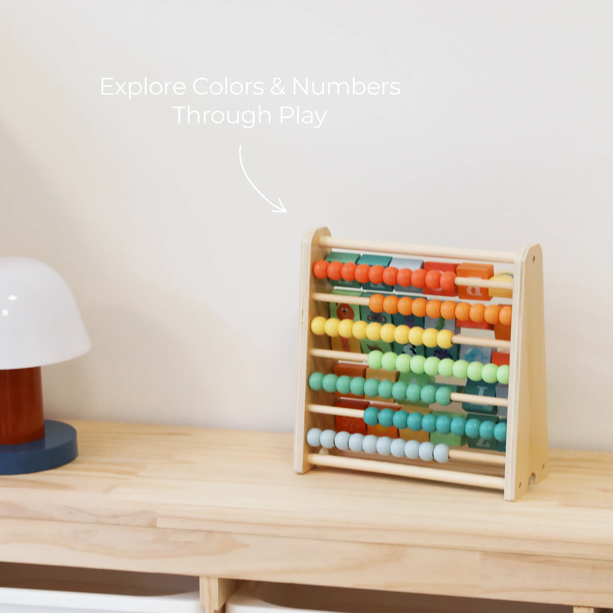 2-in-1 Abacus Stand & Alphabet Abacus - desk lifestyle scene