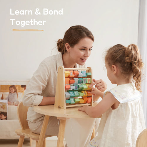 2-in-1 Abacus Stand & Alphabet Abacus - parent and child learn bond