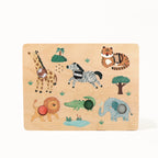 Safari Animal Touch Sound Puzzle - wildlife 01b board front view
