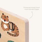Safari Animal Touch Sound Puzzle - wildlife thickened panel sanded edge detail