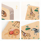 Safari Animal Touch Sound Puzzle - wildlife detail grid thickness and texture