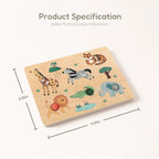 Safari Animal Touch Sound Puzzle - wildlife size specification