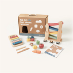 The Player Growing Play Box - montessori months gift set full collection white background