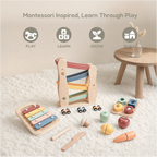 The Player Growing Play Box - montessori months gift set learn grow build rug