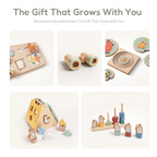 The Explorer Growing Play Box - montessori months gift set five piece collage