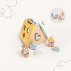 The Explorer Growing Play Box - montessori months shape sorter house closeup