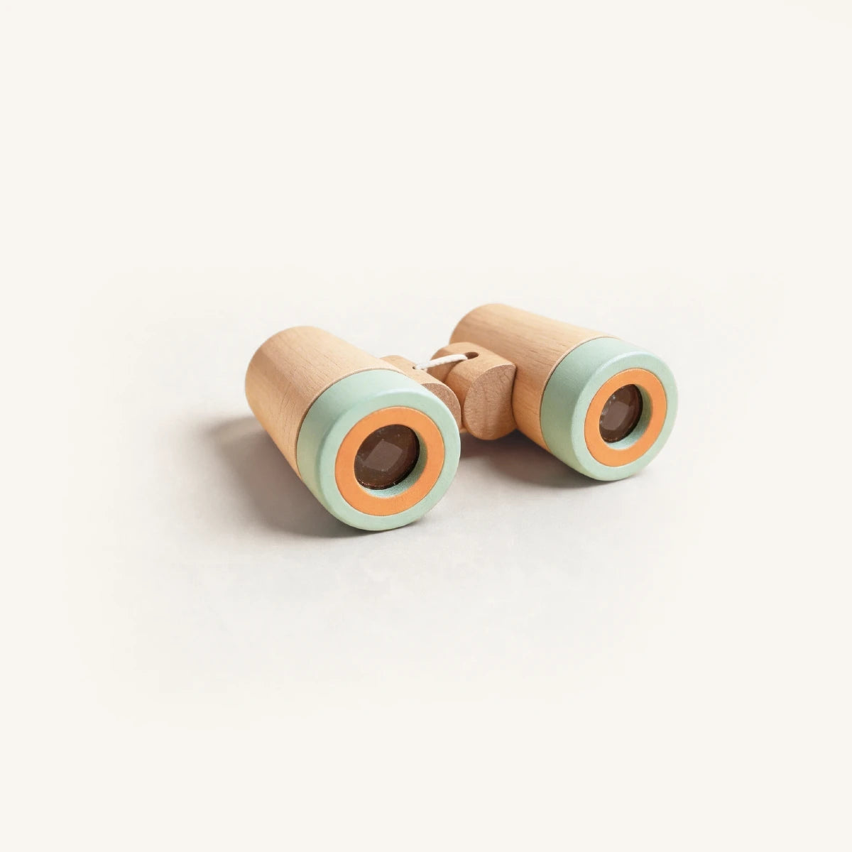 The Explorer Growing Play Box - montessori months wooden binoculars closeup