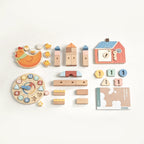 The Builder Growing Play Box - montessori months gift set accessories flat lay