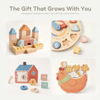 The Builder Growing Play Box - montessori months gift set four piece collage