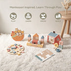 The Builder Growing Play Box - montessori months gift set learn grow build rug