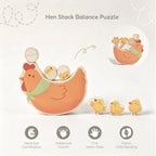 The Builder Growing Play Box - montessori months hen stack balance puzzle features