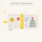 The Discoverer Growing Play Box - open My Mini Forest cloth book with forest appliques