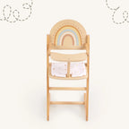 Freniland wooden doll high chair front view white background
