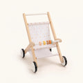 Freniland wooden doll stroller walker white background
