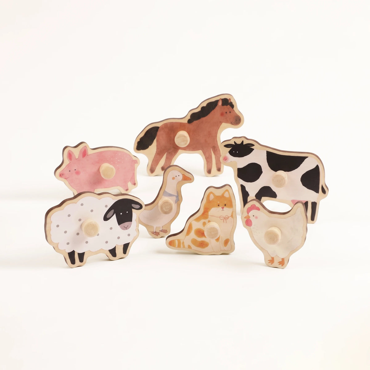 Freniland wooden farm sound puzzle animal pieces group