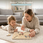 Freniland wooden farm sound puzzle mom toddler floor play