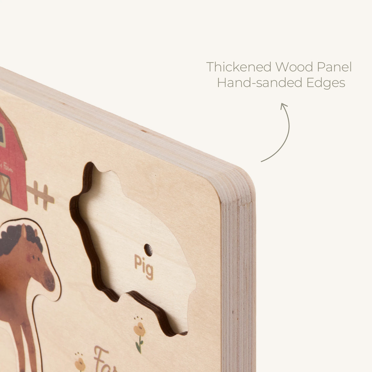 Freniland wooden farm sound puzzle thickened panel edge