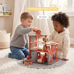Freniland wooden fire station kids playing helicopter