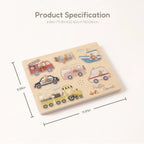 Freniland Wooden Sound Puzzle 2-Pack - board dimensions 8.86 x 11.81in / 22.5 x 30cm
