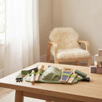 Freniland wooden tool belt on wooden table lifestyle