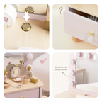Dressing Table - wooden vanity details collage