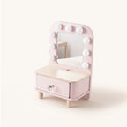 Dressing Table - wooden vanity alone white background