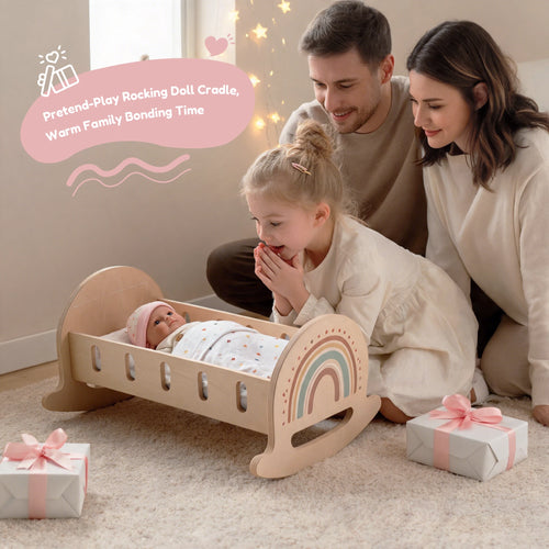 Freniland rocking doll cradle family bonding pretend play gift scene