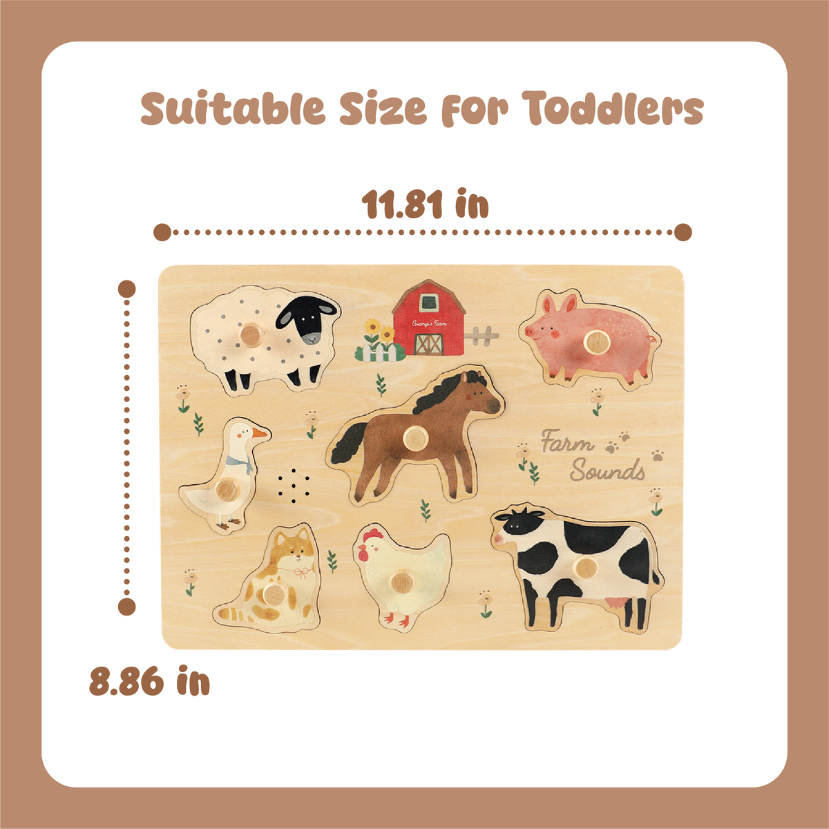 Guanyi Toys Let's Learn Farm educational wooden toy