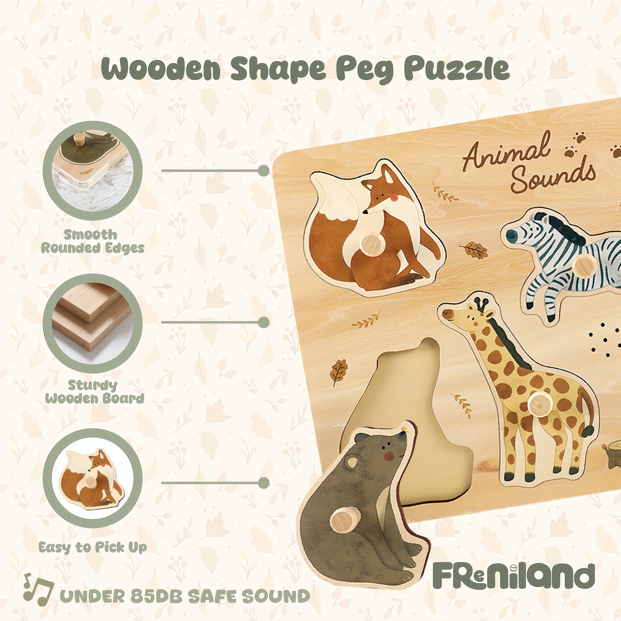 Guanyi Toys Forest Animal Sound Puzzle - Educational Learning Toy for Toddlers 18M+ - product view