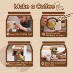 Guanyi Toys Classic Coffee Maker Toy - Kitchen Role Play Set for Kids - angle view 2