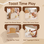 Guanyi Toys Toaster Toy - Kitchen Role Play Set for Pretend Cooking - angle view 3