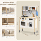 Easy assembly wooden play kitchen set with included instructions no tools needed