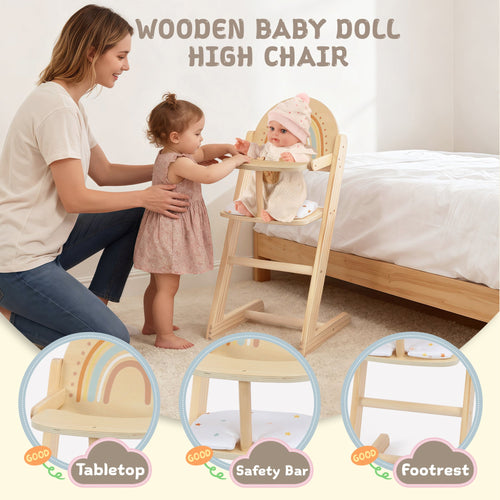 Guanyi Toys Baby Doll High Chair - Role Play Furniture for Kids - product view